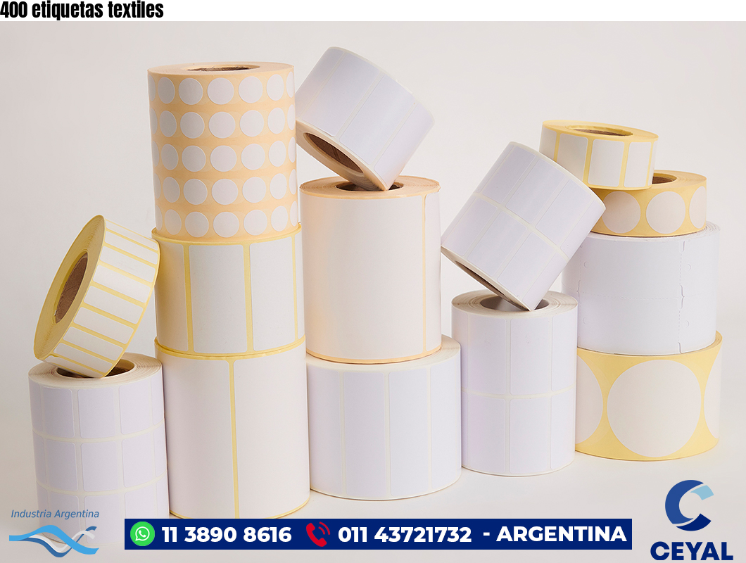 400 etiquetas textiles