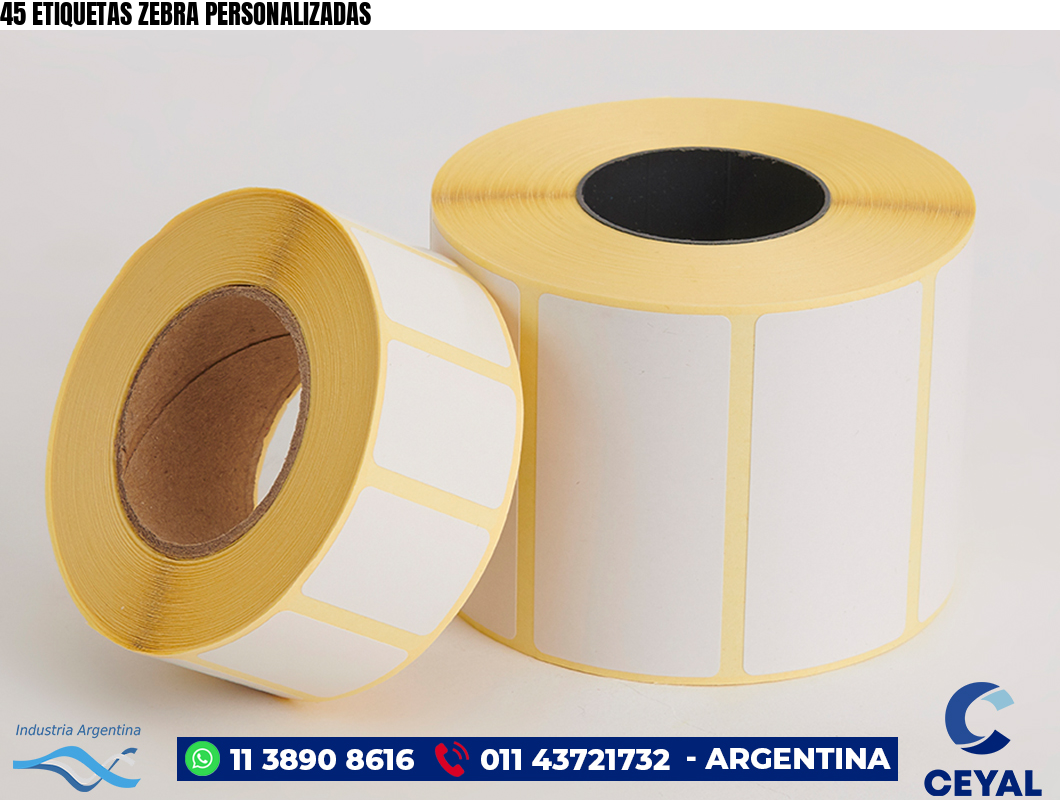 45 ETIQUETAS ZEBRA PERSONALIZADAS