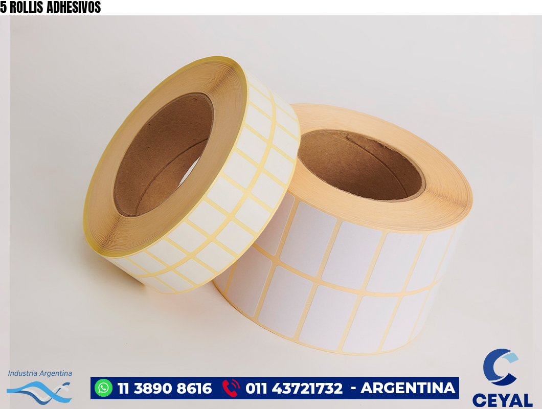5 ROLLIS ADHESIVOS
