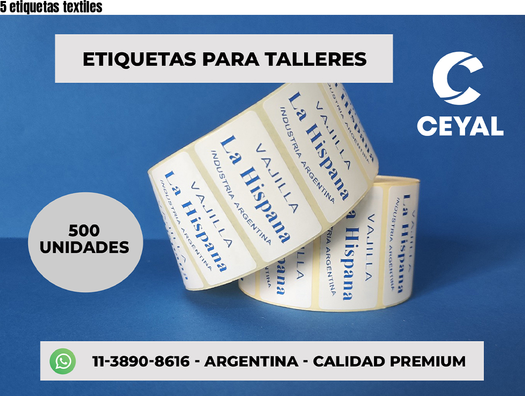 5 etiquetas textiles