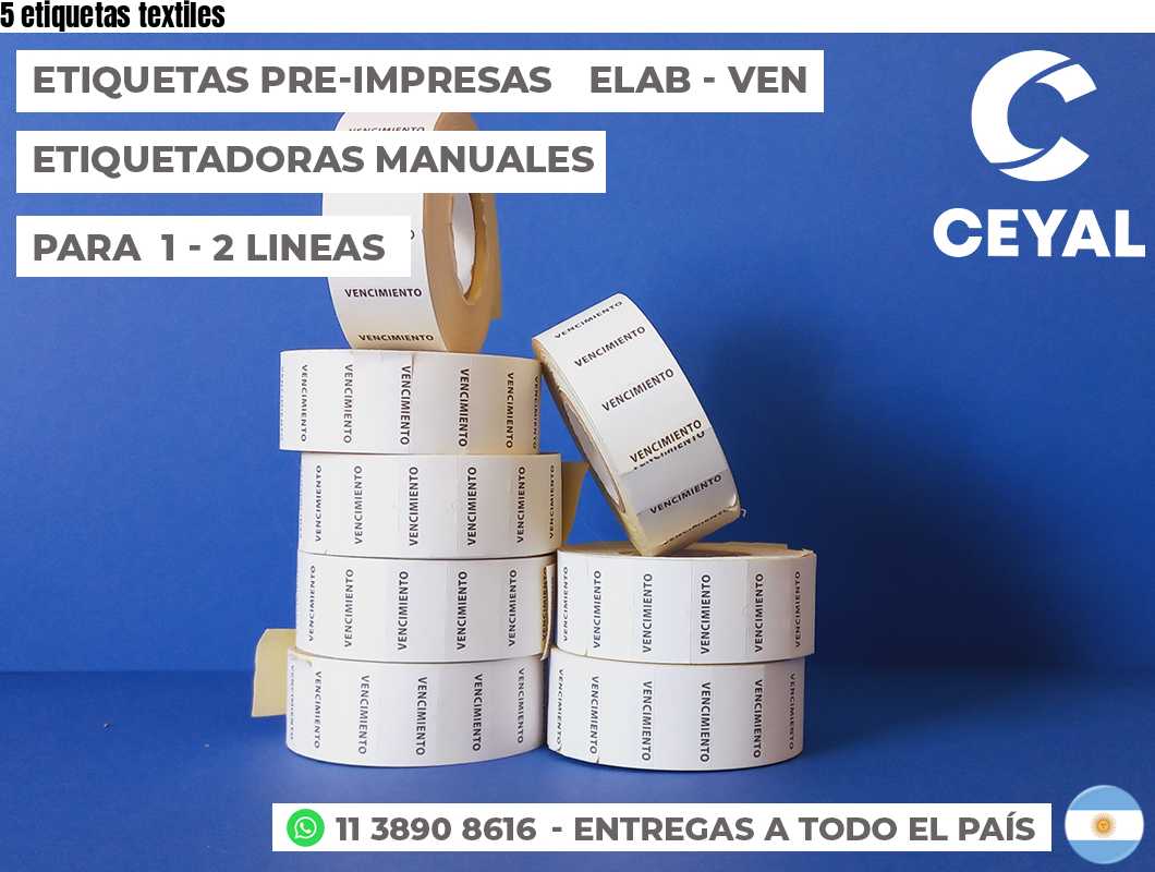 5 etiquetas textiles