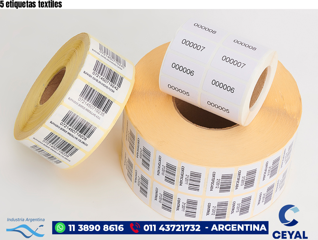 5 etiquetas textiles