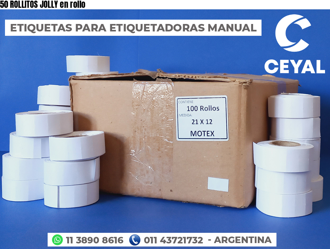 50 ROLLITOS JOLLY en rollo