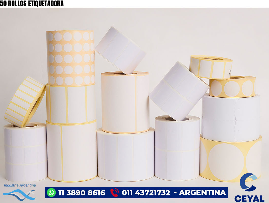 50 ROLLOS ETIQUETADORA
