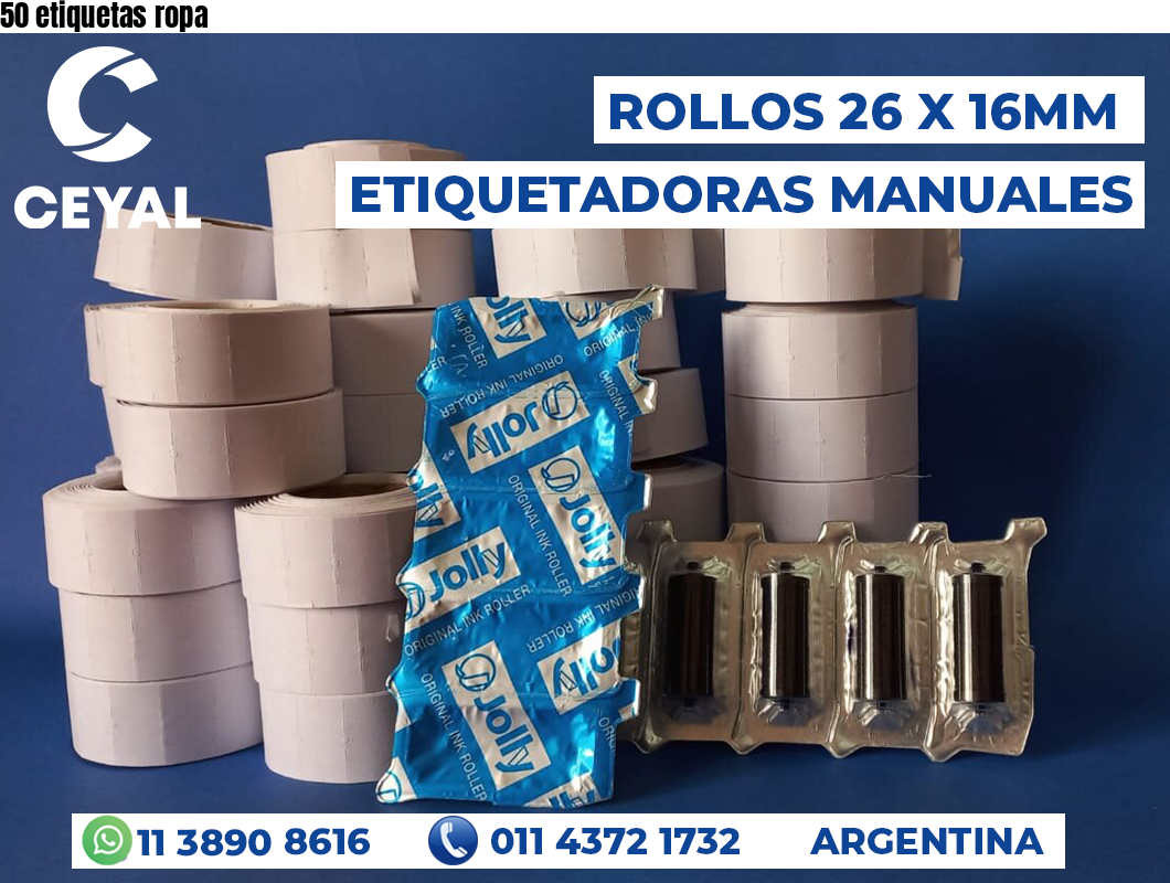 50 etiquetas ropa