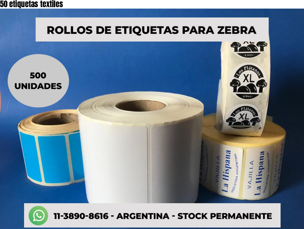 50 etiquetas textiles