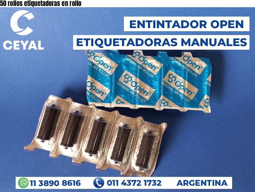 50 rollos etiquetadoras en rollo