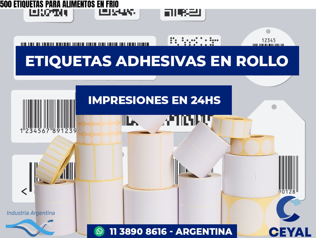 500 ETIQUETAS PARA ALIMENTOS EN FRIO