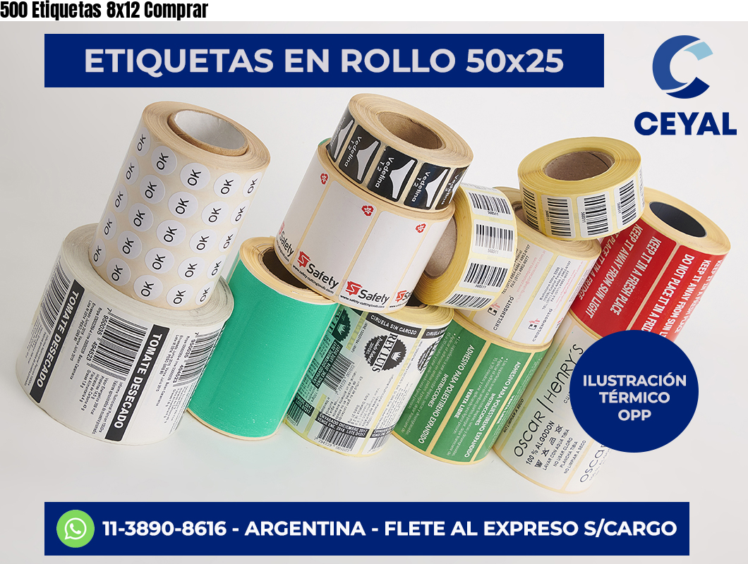 500 Etiquetas 8×12 Comprar
