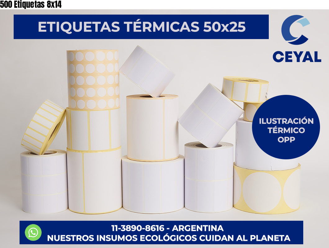 500 Etiquetas 8×14
