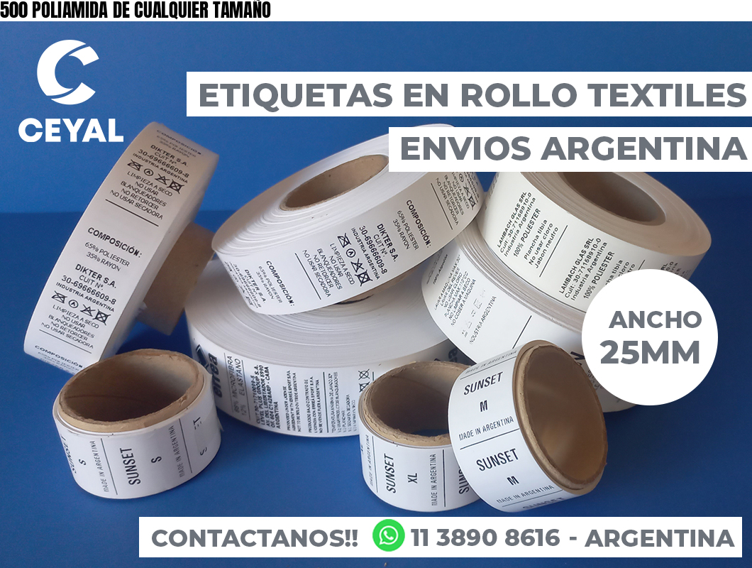 500 POLIAMIDA DE CUALQUIER TAMAÑO