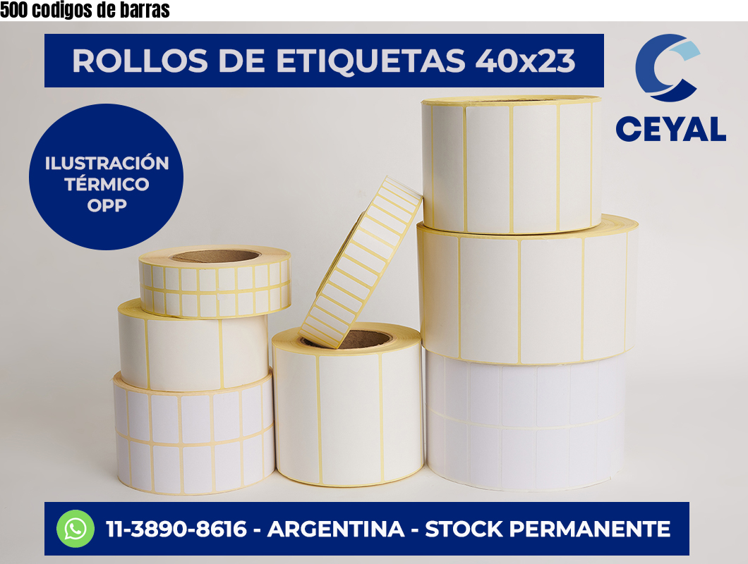 500 codigos de barras