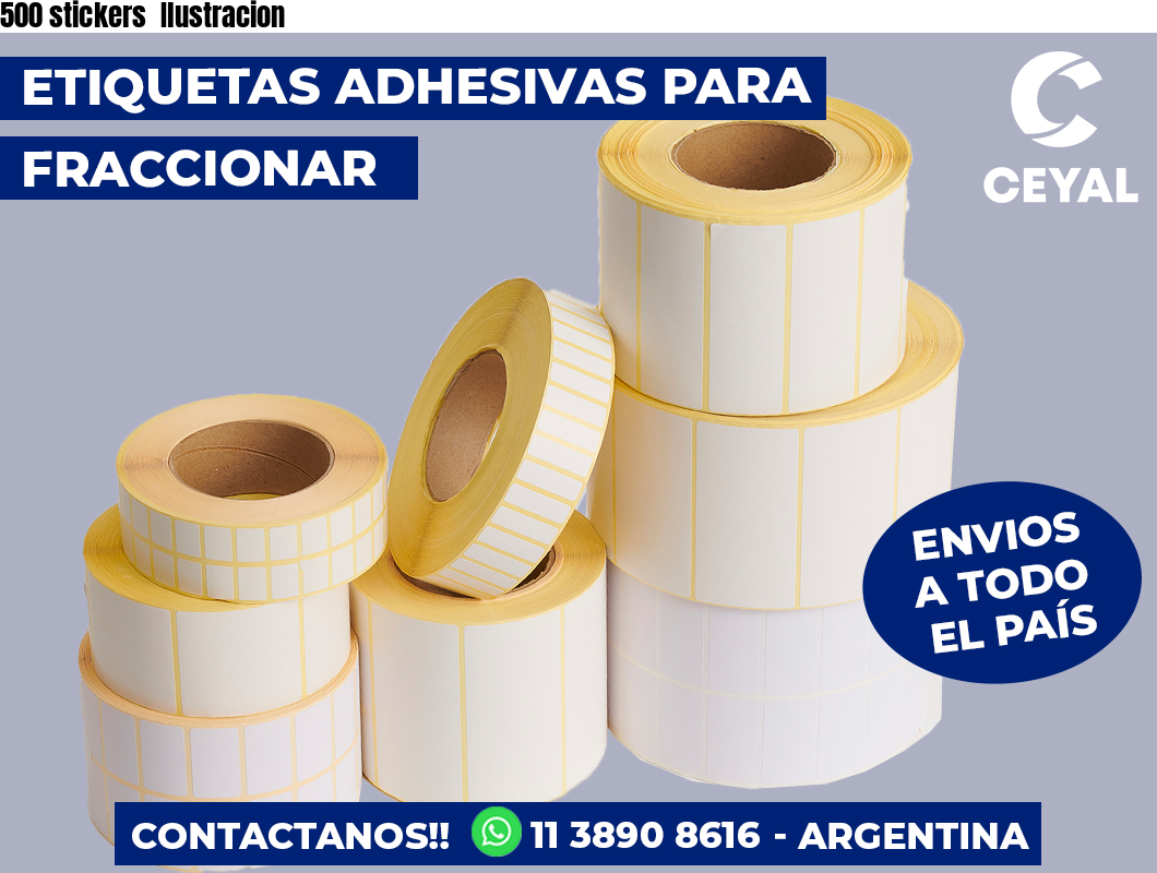 500 stickers Ilustracion