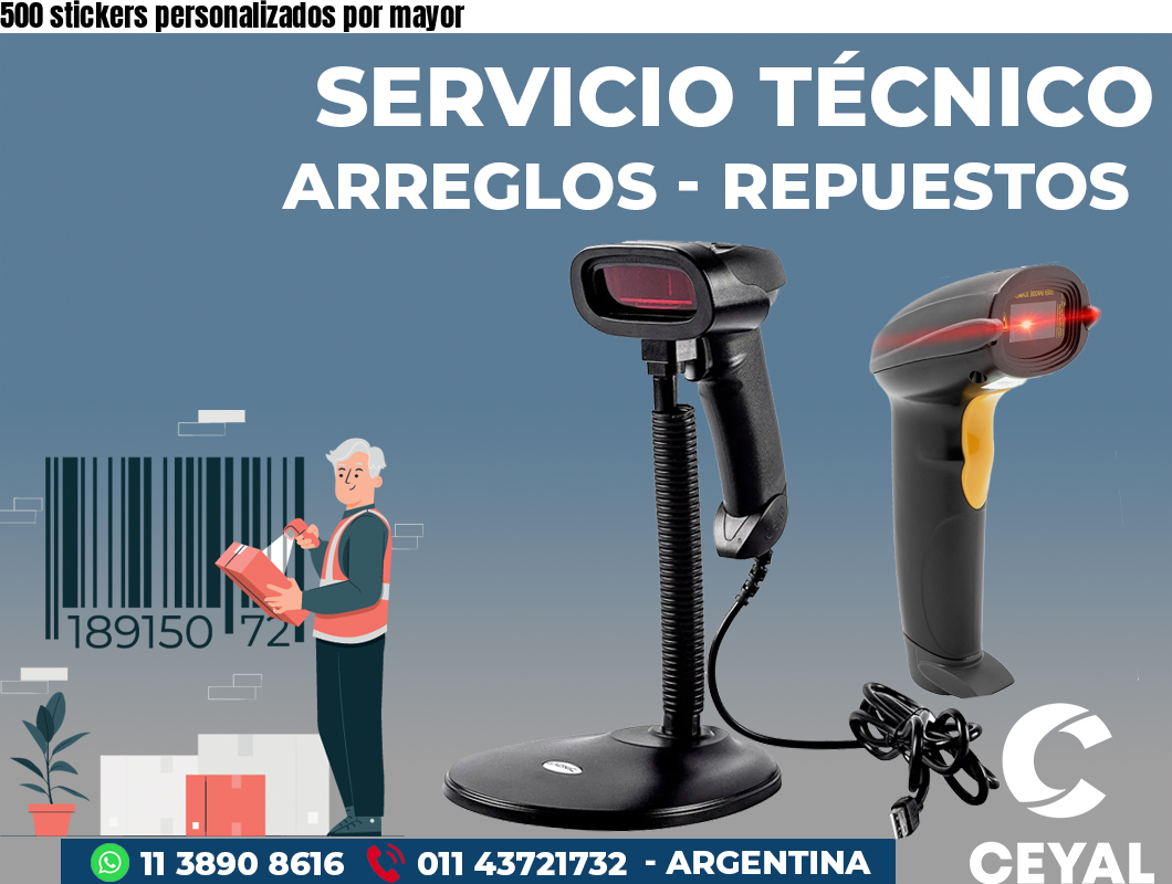 500 stickers personalizados por mayor