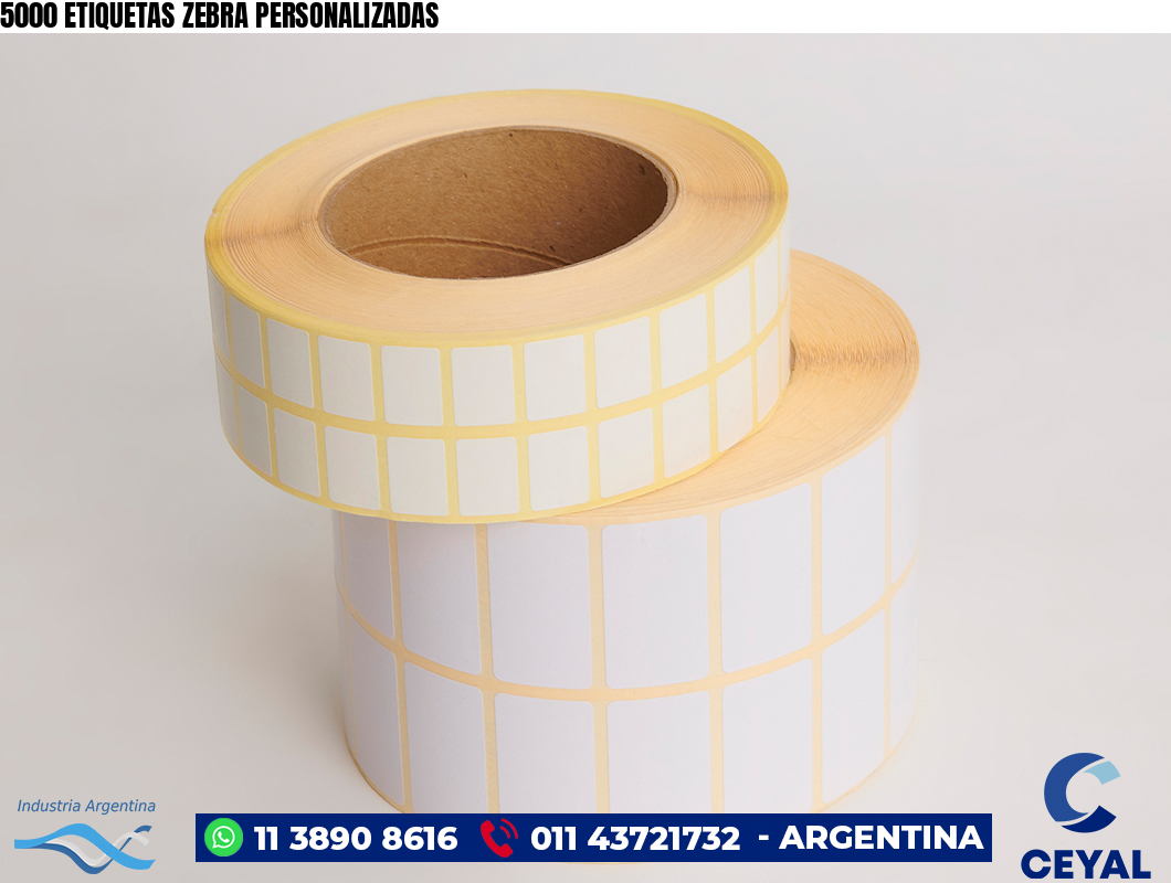 5000 ETIQUETAS ZEBRA PERSONALIZADAS