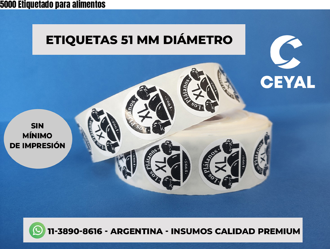 5000 Etiquetado para alimentos