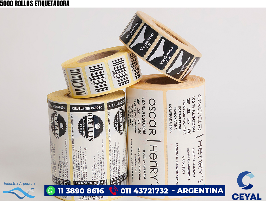 5000 ROLLOS ETIQUETADORA