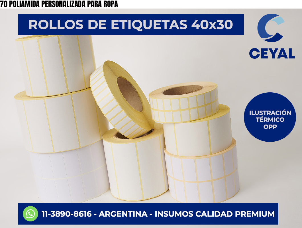 70 POLIAMIDA PERSONALIZADA PARA ROPA