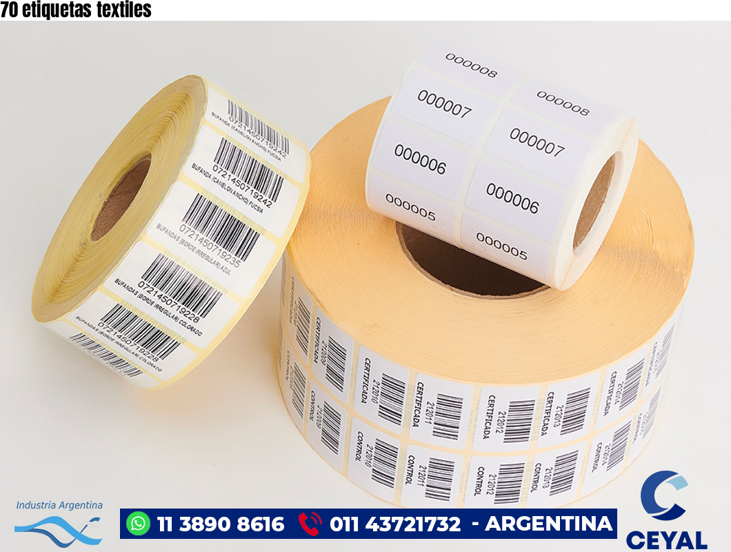 70 etiquetas textiles