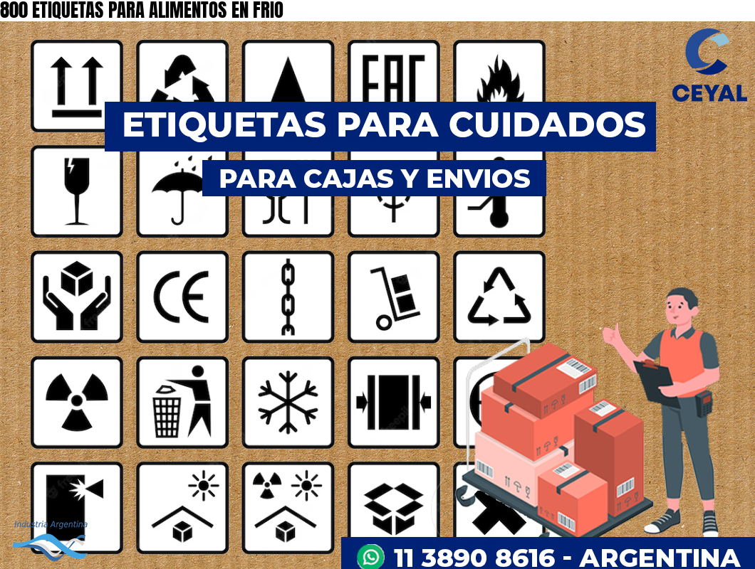 800 ETIQUETAS PARA ALIMENTOS EN FRIO