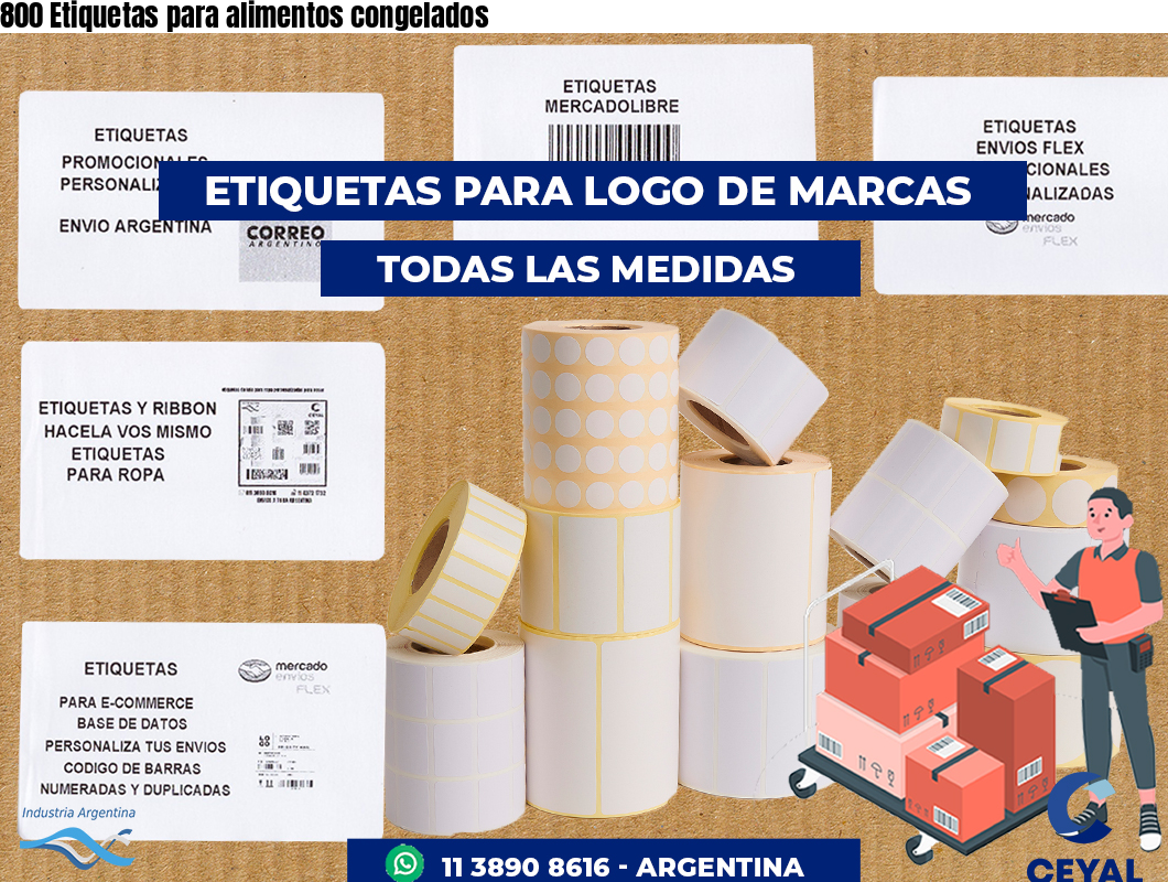 800 Etiquetas para alimentos congelados