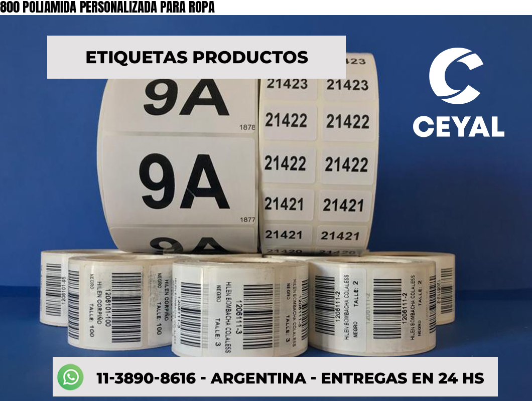 800 POLIAMIDA PERSONALIZADA PARA ROPA
