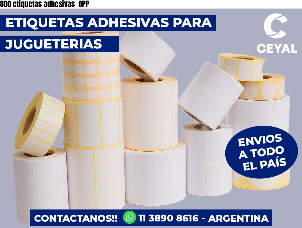 800 etiquetas adhesivas  OPP