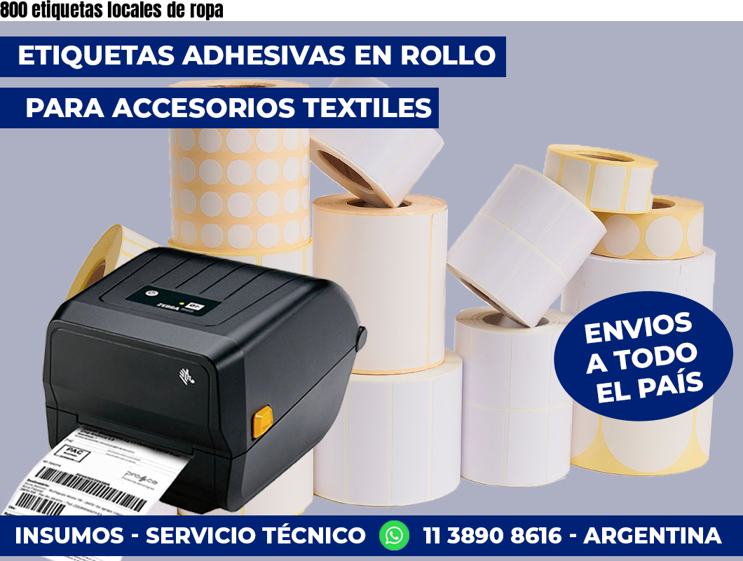 800 etiquetas locales de ropa