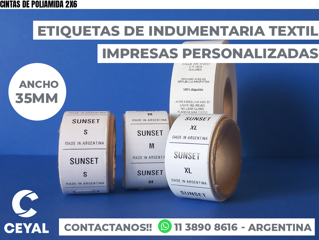 CINTAS DE POLIAMIDA 2X6