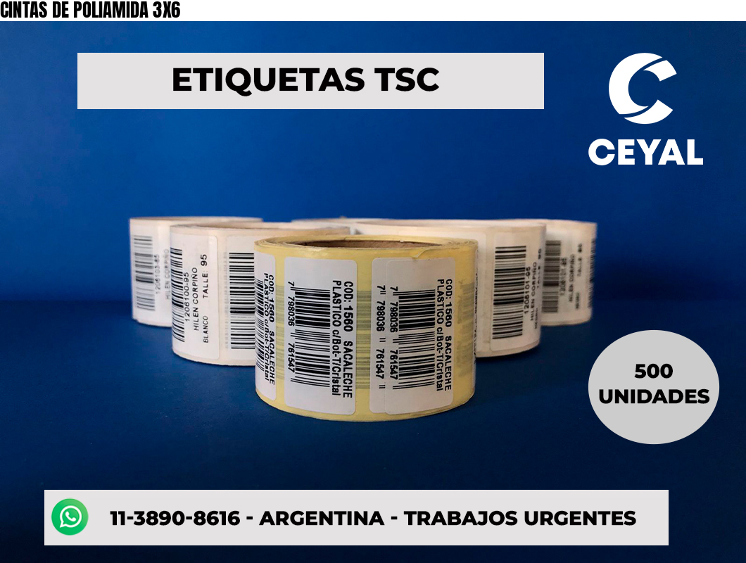 CINTAS DE POLIAMIDA 3X6