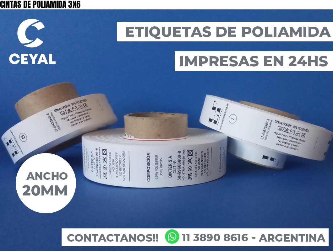 CINTAS DE POLIAMIDA 3X6