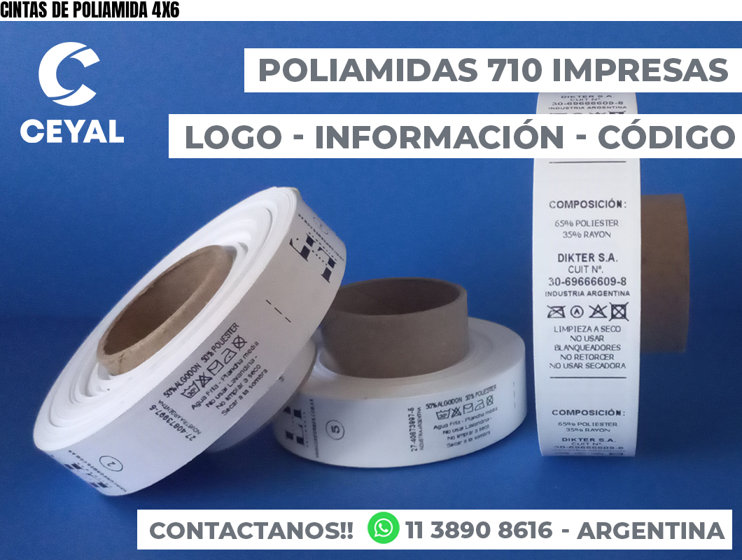 CINTAS DE POLIAMIDA 4X6