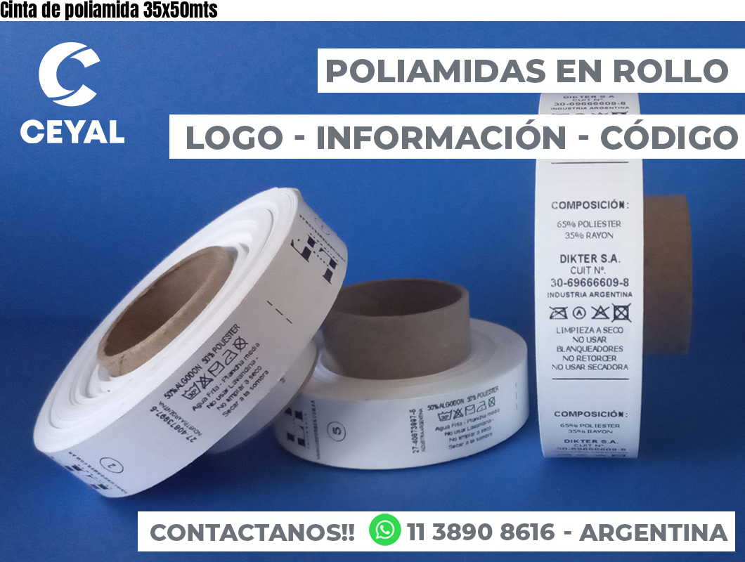 Cinta de poliamida 35x50mts