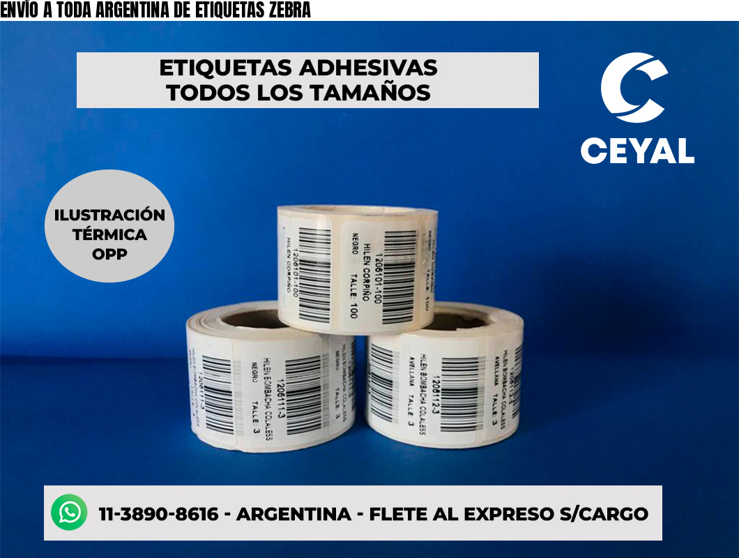 ENVÍO A TODA ARGENTINA DE ETIQUETAS ZEBRA