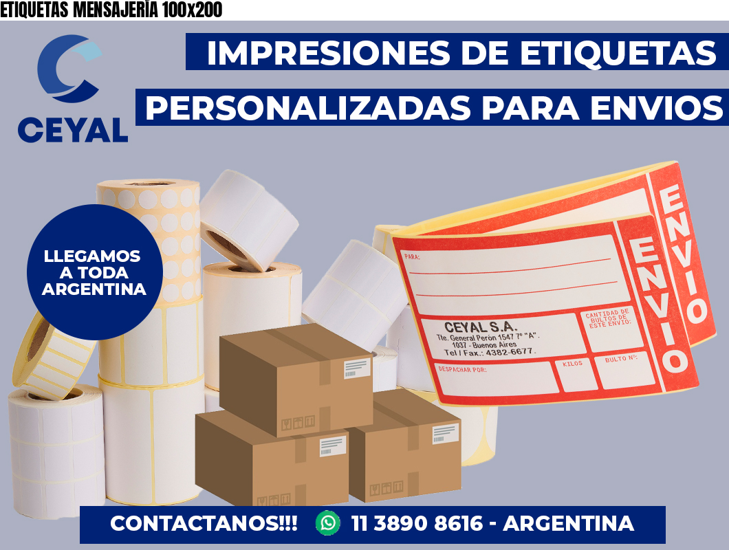 ETIQUETAS MENSAJERÍA 100×200