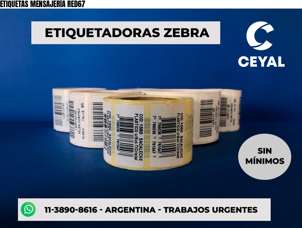ETIQUETAS MENSAJERÍA RED67