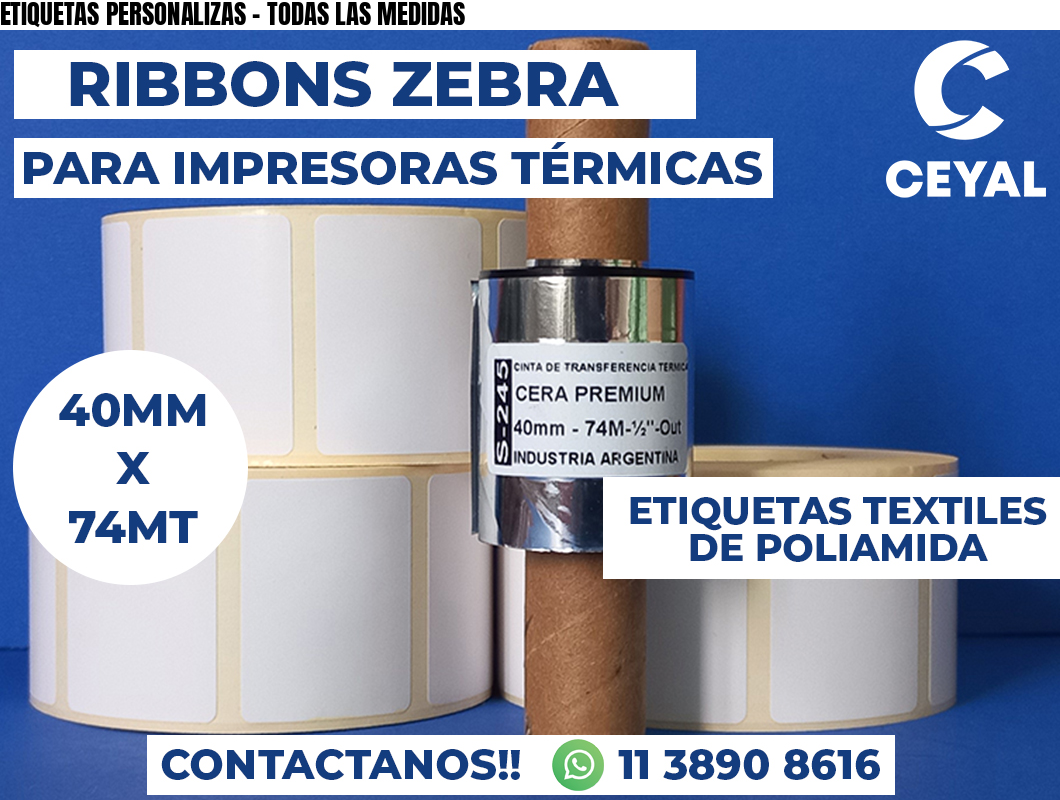 ETIQUETAS PERSONALIZAS - TODAS LAS MEDIDAS