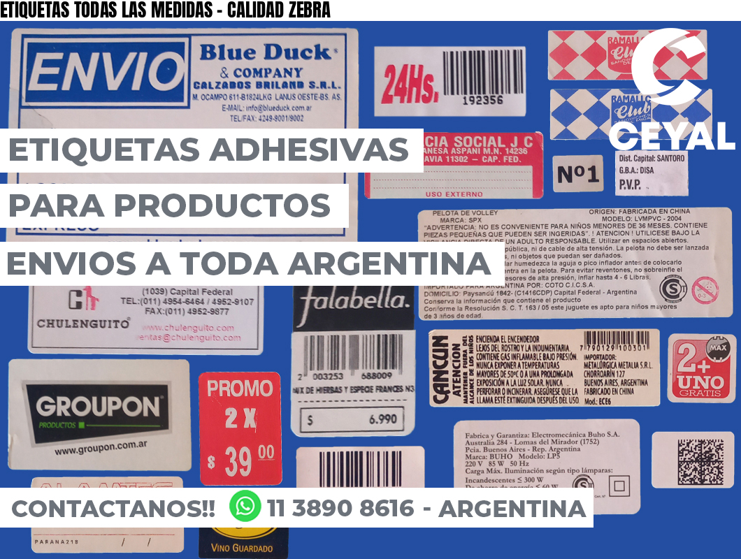 ETIQUETAS TODAS LAS MEDIDAS – CALIDAD ZEBRA