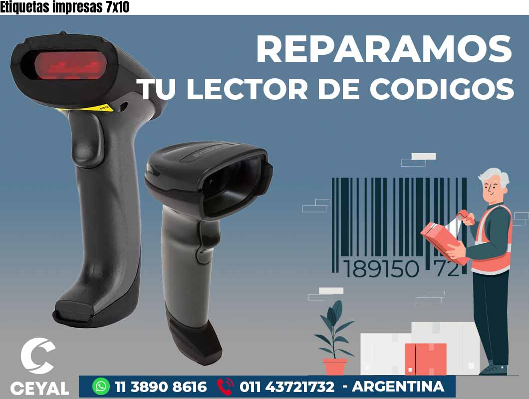 Etiquetas impresas 7x10 