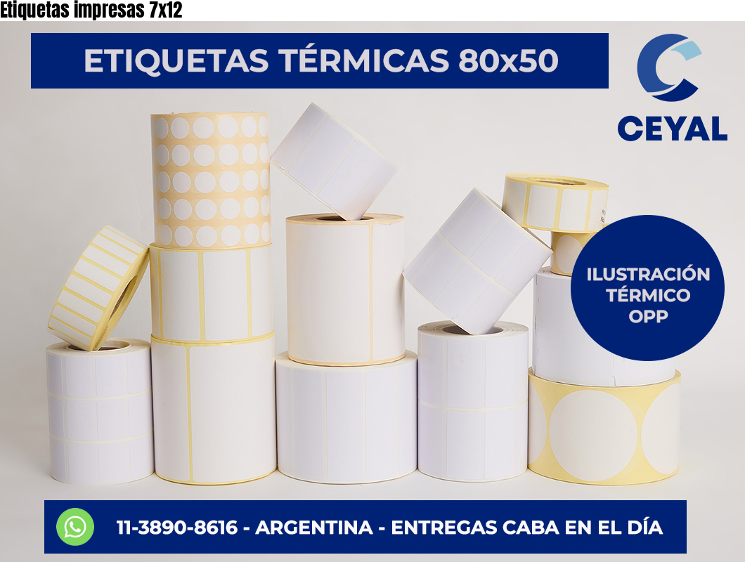 Etiquetas impresas 7x12