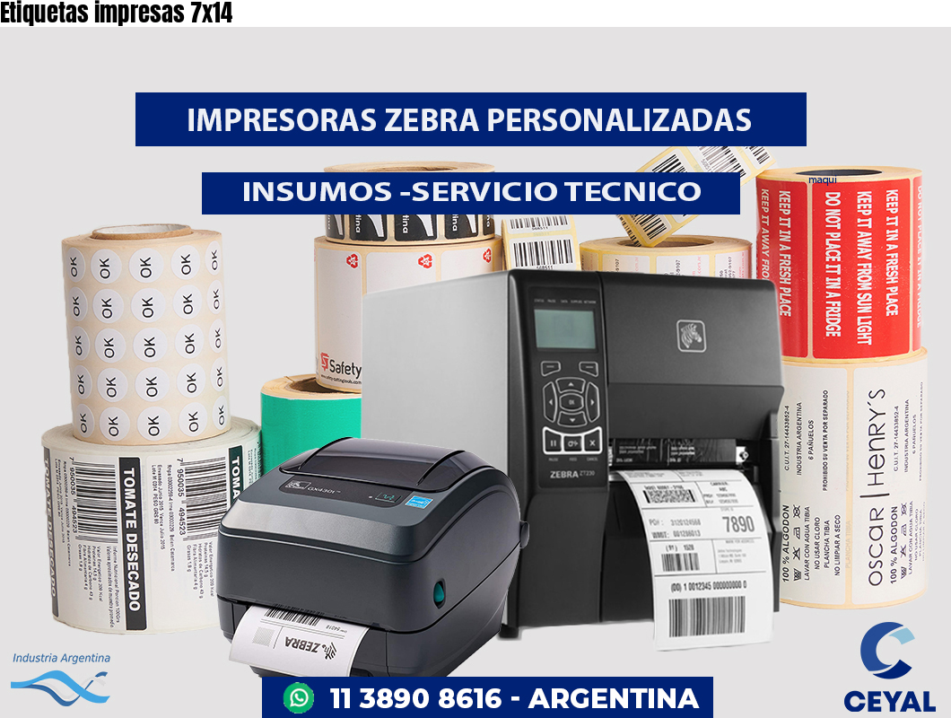 Etiquetas impresas 7x14