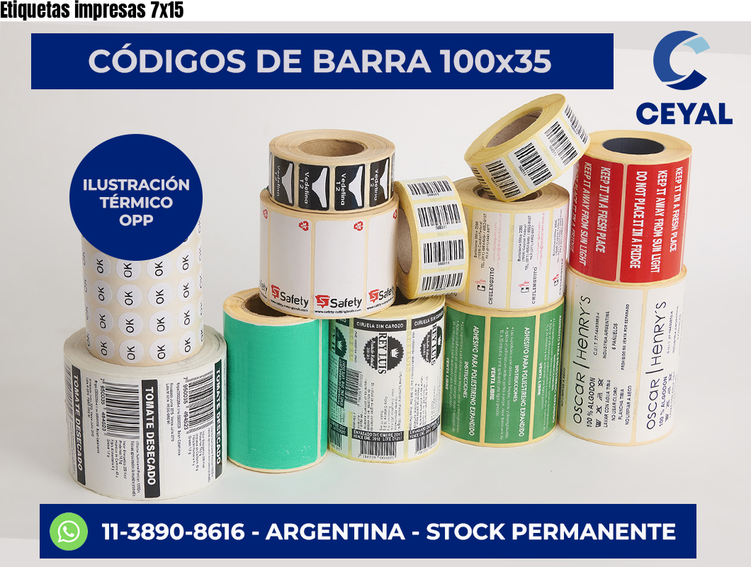 Etiquetas impresas 7×15