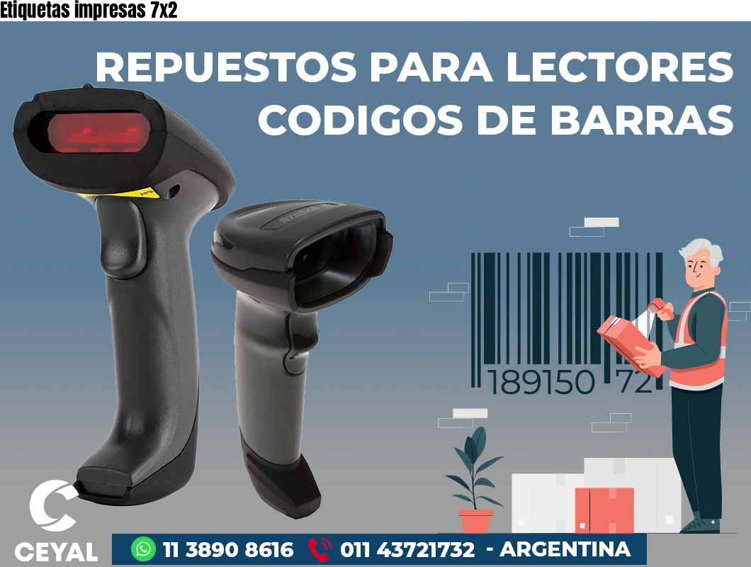 Etiquetas impresas 7x2 