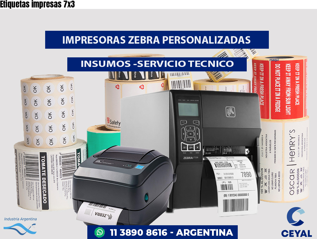 Etiquetas impresas 7x3 