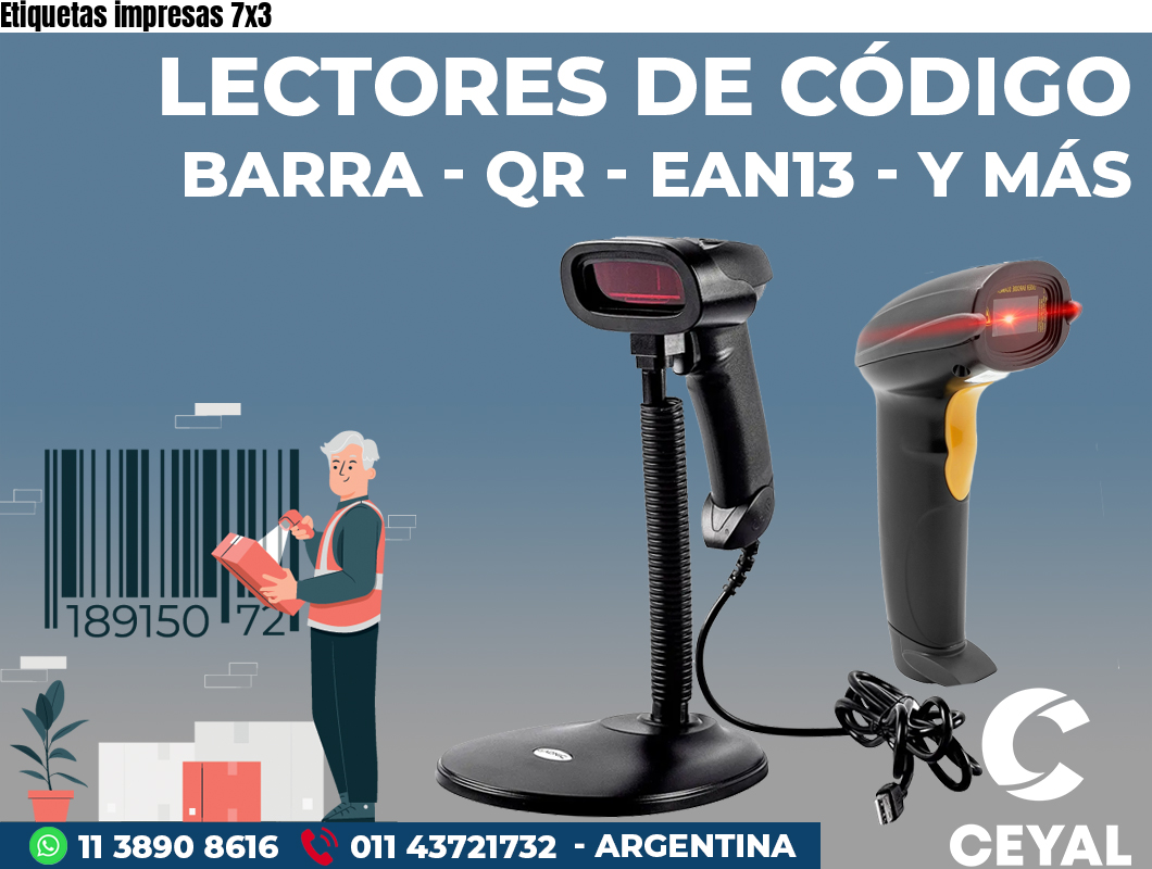 Etiquetas impresas 7x3 