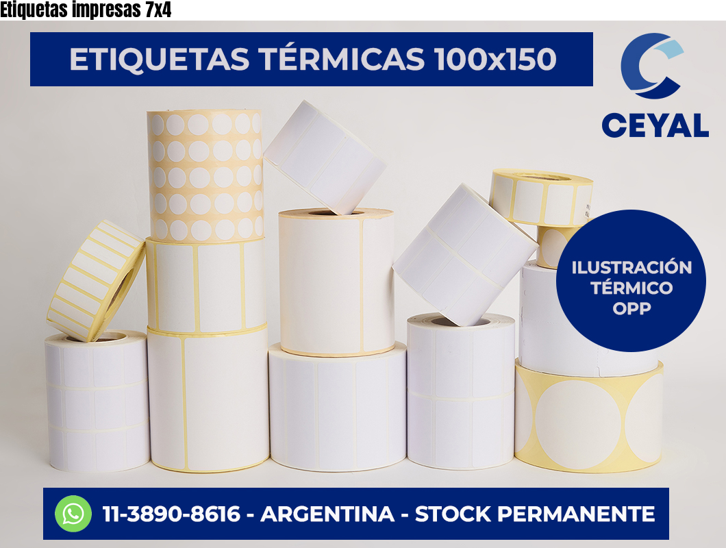 Etiquetas impresas 7×4