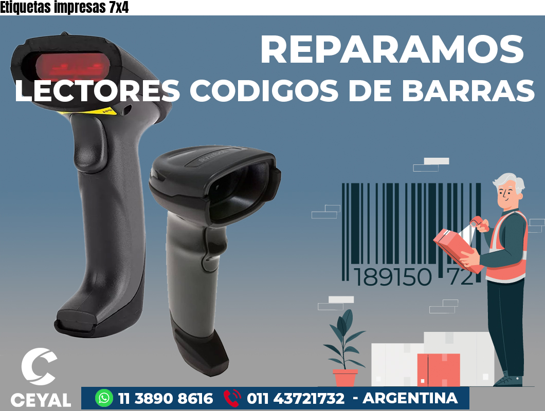 Etiquetas impresas 7x4