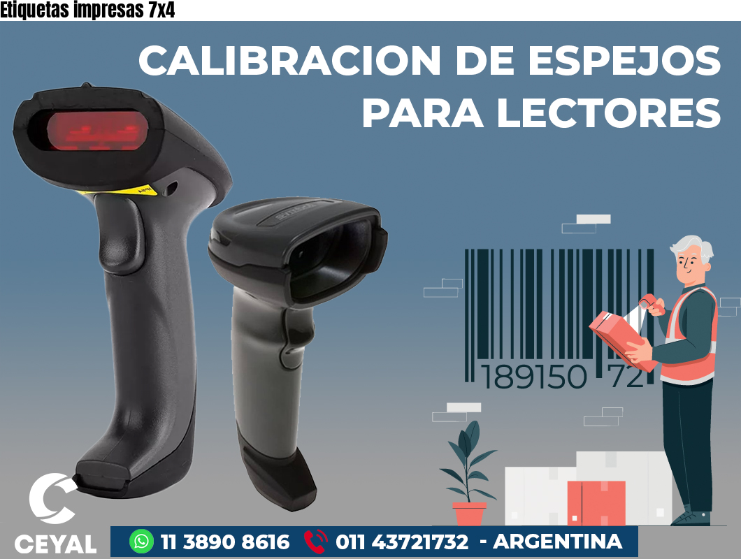 Etiquetas impresas 7x4