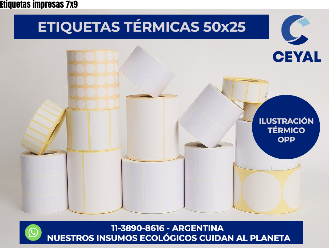 Etiquetas impresas 7×9