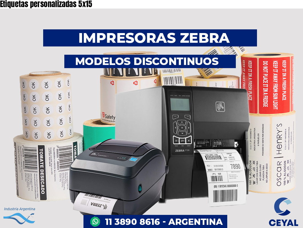 Etiquetas personalizadas 5x15 